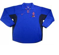 Nederland Shirt Uit Gedragen door Kluivert Longsleeved 1999-2000 - Maat One Size - Kleur: Blauw | Soccerfanshop - thumbnail