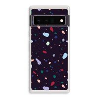 Dark Rounded Terrazzo: Google Pixel 6 Pro Transparant Hoesje