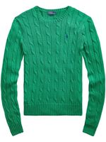 Polo Ralph Lauren sweat en maille torsadée - Vert - thumbnail