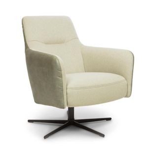 Draaifauteuil Lara (laag) | Stof  | Groen Crème