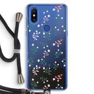 Small white flowers: Xiaomi Mi Mix 3 Transparant Hoesje met koord