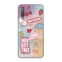 Positivity: Samsung Galaxy A7 (2018) Transparant Hoesje