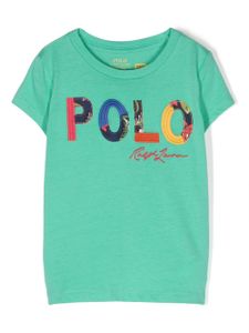 POLO RALPH LAUREN KIDS t-shirt en coton à logo brodé - Vert