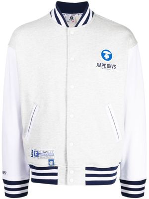 AAPE BY *A BATHING APE® veste bomber à logo imprimé - Blanc