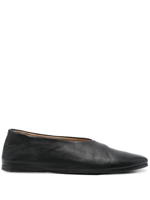 Marsèll ballerines en cuir à bout rond - Noir