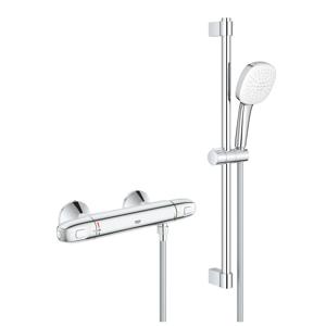 GROHE Grohtherm 1000 Comfortset - thermostatisch - HOH=15cm - met koppeling - 60cm - chroom 34820005