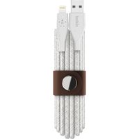 DuraTek Plus Lightning/USB-A-kabel met leren bandje Kabel