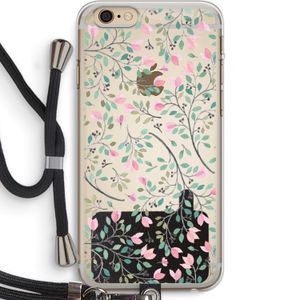 Sierlijke bloemen: iPhone 6 PLUS / 6S PLUS Transparant Hoesje met koord