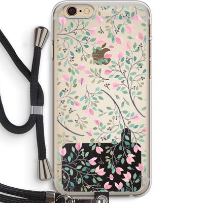 Sierlijke bloemen: iPhone 6 PLUS / 6S PLUS Transparant Hoesje met koord