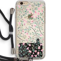 Sierlijke bloemen: iPhone 6 PLUS / 6S PLUS Transparant Hoesje met koord