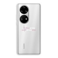 uzelf graag zien: Huawei P50 Pro Transparant Hoesje