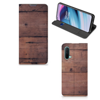 OnePlus Nord CE 5G Book Wallet Case Old Wood - thumbnail