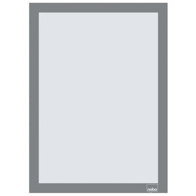 Infokader nobo zelfklevend a4 zilver 2 stuks