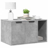 Kattenbakkast 80x50x45 cm bewerkt hout betongrijs