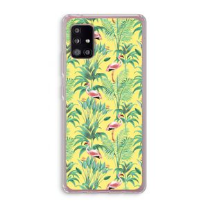 Flamingo party: Samsung Galaxy A51 5G Transparant Hoesje