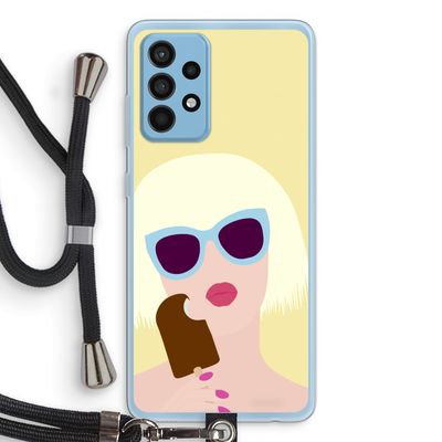 Ice cream: Samsung Galaxy A52 Transparant Hoesje met koord