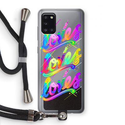 Loves: Samsung Galaxy A31 Transparant Hoesje met koord