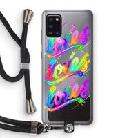 Loves: Samsung Galaxy A31 Transparant Hoesje met koord