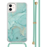 iPhone 11 hoesje met mint koord - Touch of mint