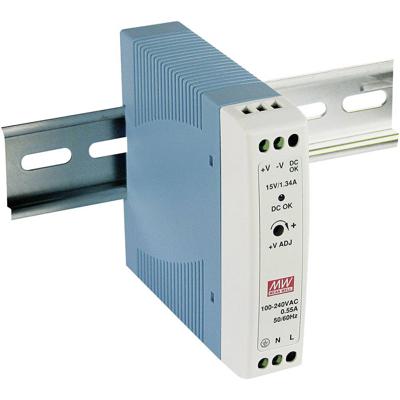 MW Mean Well MDR-20-15 DIN-rail netvoeding 15 V/DC 1.34 A 20 W Aantal uitgangen:1 x Inhoud 1 stuk(s)