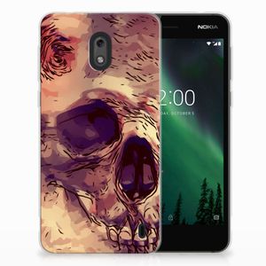 Silicone Back Case Nokia 2 Skullhead