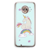 Regenboog eenhoorn: Motorola Moto G6 Transparant Hoesje
