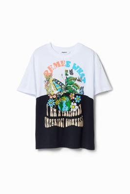 T-shirt retro patch - WHITE - L