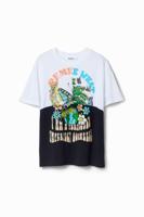 T-shirt retro patch - WHITE - L
