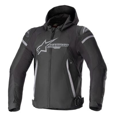 ALPINESTARS Zaca Waterproof Jacket, Textiel motorjas heren, Zwart-Donker Grijs