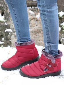 Rainproof and Waterproof Fleece To Keep Warm Velcro Portable Snow Boots