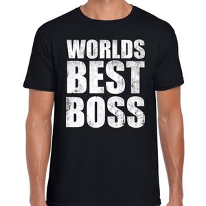 Worlds best boss / werelds beste baas cadeau t-shirt zwart heren