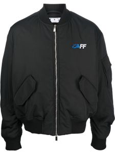 Off-White veste bomber à logo brodé - Noir