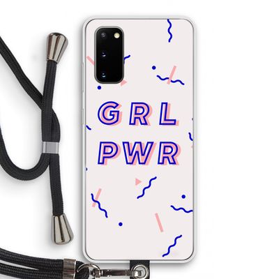 GRL PWR: Samsung Galaxy S20 Transparant Hoesje met koord