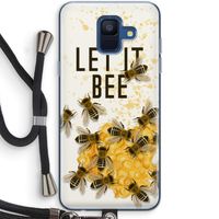 Let it bee: Samsung Galaxy A6 (2018) Transparant Hoesje met koord