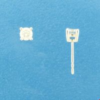 TFT Oorknoppen Diamant 0.40ct (2x0.20ct) H SI Witgoud Glanzend 4 mm x 4 mm - thumbnail