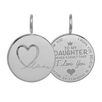 iXXXi Charm Pendant Daughter Love Small Zilver