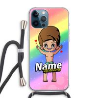 Chibi Maker man: iPhone 12 Pro Max Transparant Hoesje met koord