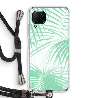 Palmbladeren: Huawei P40 Lite Transparant Hoesje met koord
