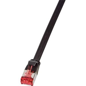 LogiLink CF2083S RJ45 Netwerkkabel, patchkabel CAT 6 U/FTP 7.50 m Zwart Vergulde steekcontacten 1 stuk(s)