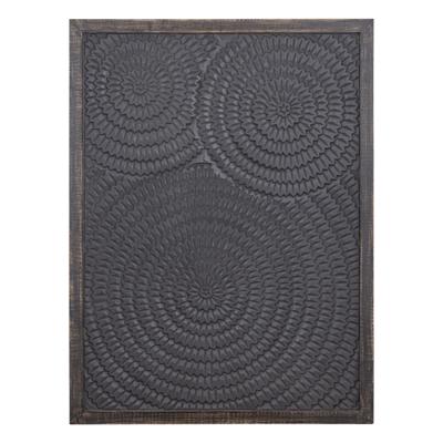 Levya Zwart Wandpaneel met Rond Patroon