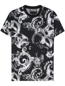 Versace Jeans Couture t-shirt en coton à imprimé Baroque - Noir