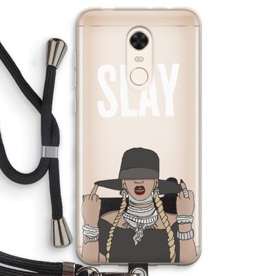 Slay All Day: Xiaomi Redmi 5 Transparant Hoesje met koord
