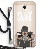Slay All Day: Xiaomi Redmi 5 Transparant Hoesje met koord