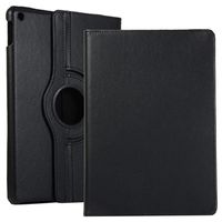 iPad 10.2 2019/2020/2021 360 Roterend Folio Hoesje - Zwart - thumbnail