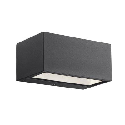 Buitenlamp zwart LED Nordlux &apos;Nene&apos; wandlamp gevelverlichting 6W led aluminium glas zwart IP54 (3000K)