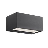 Buitenlamp zwart LED Nordlux &apos;Nene&apos; wandlamp gevelverlichting 6W led aluminium glas zwart IP54 (3000K)