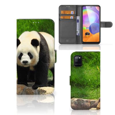 Samsung Galaxy A31 | Telefoonhoesje | Met pasjeshouder | Panda