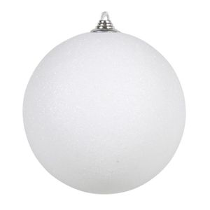 Othmar Decorations Grote kerstbal - glitters - wit - 18 cm   -