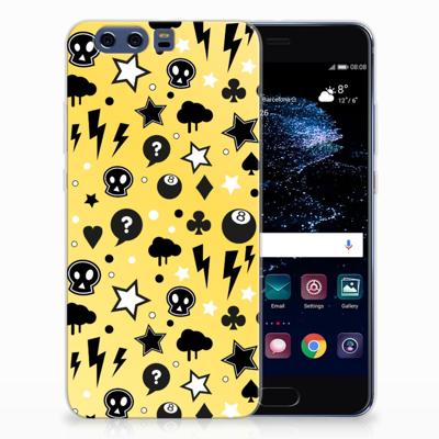 Silicone Back Case Huawei P10 Plus Punk Geel Silicone Back Case Huawei P10 Plus Punk Geel