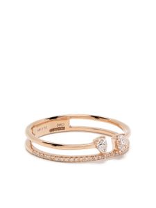 Dana Rebecca Designs bague Alexa Jordyn Double-Row en or rose 14ct pavée de diamants